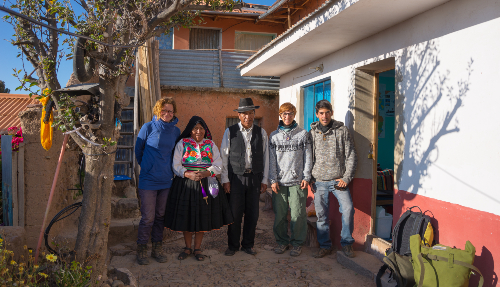 Midden in het Titicacameer