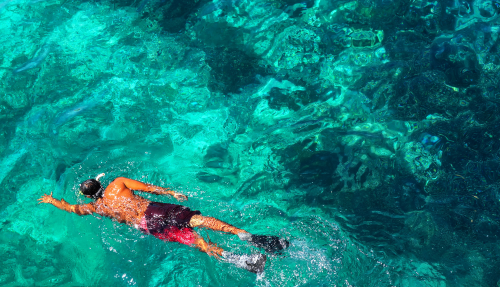 Voor de kust van Lovina